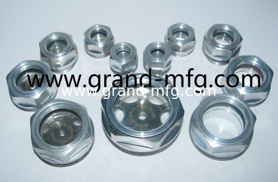 BSP G hilos 3/8" 3/4" soplador de aluminio anteojos de visualización de nivel de aceite con vidrio de 3 mm de aluminio anteojos de visualización de nivel de aceite de vidrio versátil y resistente a altas temperaturas y presión Tamaños personalizados