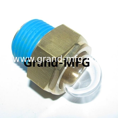 NPT1/2 pulgadas GM-HDN12 Compresor de aire Cúpula de latón Nivel de aceite Vidor de vidrio burbuja medidor de vidrio de visión 3D con vidrio transparente personalizado