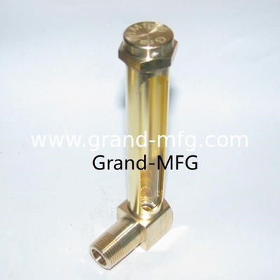 NPT 1/2 INCH Indicador de nivel de aceite de latón con marcas de nivel para contenedores de paredes delgadas Medidor de nivel de aceite de vista de puertos Medidores de nivel de aceite hidráulico con carcasa de aleación de aluminio