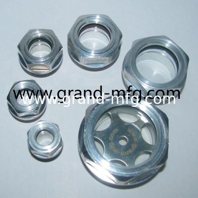 BSP G hilos 3/8" 3/4" soplador de aluminio anteojos de visualización de nivel de aceite con vidrio de 3 mm de aluminio anteojos de visualización de nivel de aceite de vidrio versátil y resistente a altas temperaturas y presión Tamaños personalizados