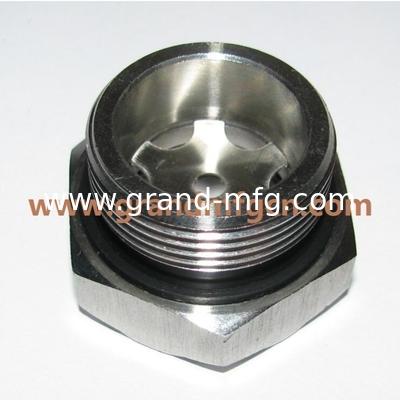 NPT 1/4 de pulgada de calidad alimentaria SS316 vidrio de nivel de fluido con ventana de visión grande SUS304 vidrio de vidrio medidor de aceite 1&quot; 2&quot; 3&quot;