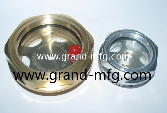 BSP rosca G1/2&quot; 3/4 &quot;reducidor soplador de aluminio indicador de nivel de aceite vidrio de vista personalizado disponible