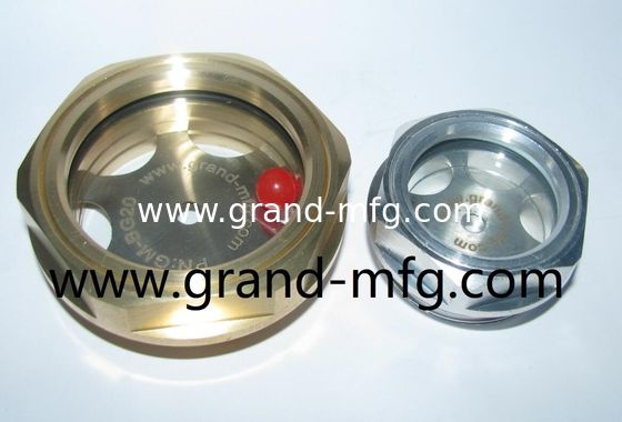 BSP G hilos 3/8" 3/4" soplador de aluminio anteojos de visualización de nivel de aceite con vidrio de 3 mm de aluminio anteojos de visualización de nivel de aceite de vidrio versátil y resistente a altas temperaturas y presión Tamaños personalizados