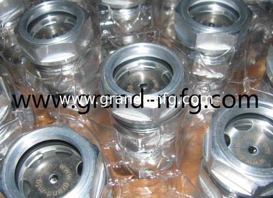 Vidrio de visualización de nivel de aceite de aluminio para FKM O-ring y vidrio de borosilicato perfecto para receptores de aceite y transmisión de energía