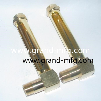 NPT1/4 INCH Indicador de nivel de aceite de latón con marcas de nivel para el medidor de nivel de aceite de contenedor de pared delgada