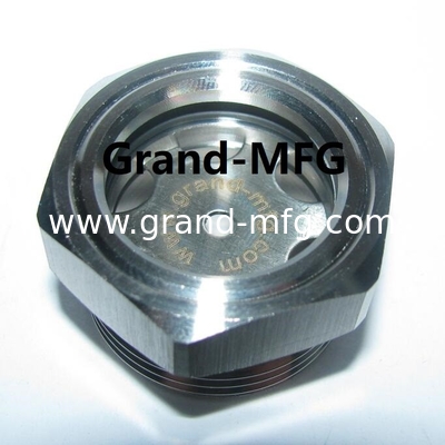 NPT2 INCH 3&quot; SS304 Tipo de tuerca de extremo del hilo masculino Equipado con ventana de visión grande y tuerca de bloqueo SUS304 medidor de aceite de vidrio de vista
