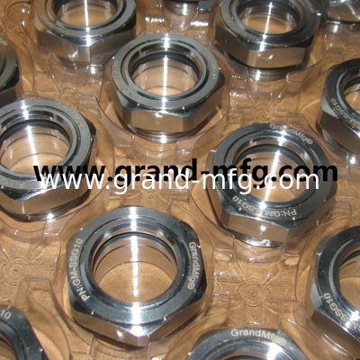 NPT2 INCH 3&quot; SS304 Tipo de tuerca de extremo del hilo masculino Equipado con ventana de visión grande y tuerca de bloqueo SUS304 medidor de aceite de vidrio de vista