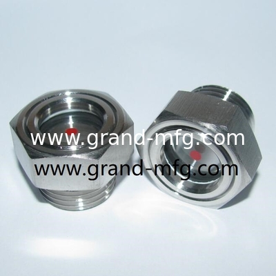 BSP hilo de tubería1 1/2 &quot;bomba de vacío SS316 vidrio indicador del nivel de aceite vidrio indicador del medidor de aceite reductor / compresor de aire gafas de visión