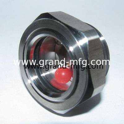 BSP G2 INCH SS304 Oil Sight Monitor de nivel de vidrio con ventana de visión grande y una tuerca de bloqueo SUS304 visor vidrio medidor de aceite