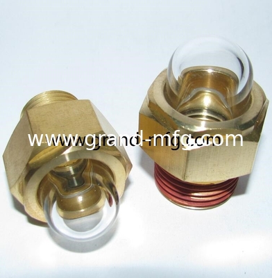 NPT hilo 1/2&quot; 3/8&quot; 3/4&quot; 1&quot; 3-D BULLSEYE VISION GLASS observa Cúpula Nivel de aceite Medidor de vidrio de visión de burbujas con vidrio transparente