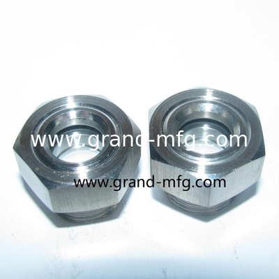 G1-1/4 INCH acero inoxidable 304 vidriera de vidrio de aceite en stock hex vidriera de vidrio indicadores de nivel de aceite