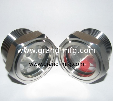 npt hilo de tubería1 1/2&quot; bomba de vacío SS316 vidrio indicador de nivel de aceite vidrio indicador de vidrio de reducción del medidor de aceite / compresor de aire