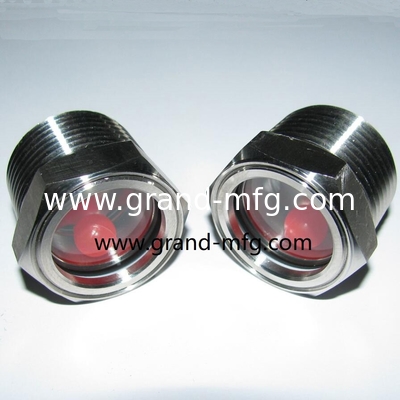 macho NPT 3/4 acero inoxidable 304 toros anteojos con visor de alta presión 3/4 pulgadas reducidores de niveles de aceite proveedor