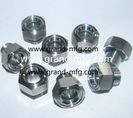 1 pulgada 2 pulgadas NPT hilo 3/4 pulgadas de acero inoxidable gafas de visión de aceite SS304 medidores de nivel de aceite servicio OEM y ODM GM-SSN10