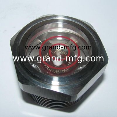 BSP G1 1/4 INCH SS304 Oil Sight Monitor de nivel de vidrio con ventana de visión grande y una tuerca de bloqueo SUS304 vidrio de vidrio medidor de aceite