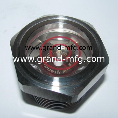 Alta presión 1500PSI FLOW VISION ventana con bola roja 1&quot; NPT hilo de vidrio de vidrio de vidrio de flujo de vidrio medidores de nivel de la ventana