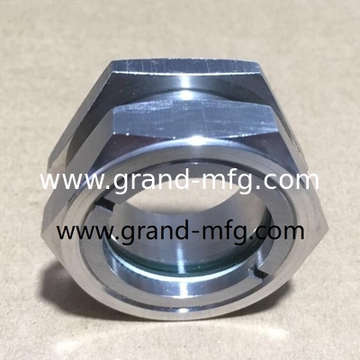 M27X1.5 Laboratorio de Industria Automotriz Equipo de acero inoxidable 304 vidrio de vidrio de vista de aceite con vidrio transparente