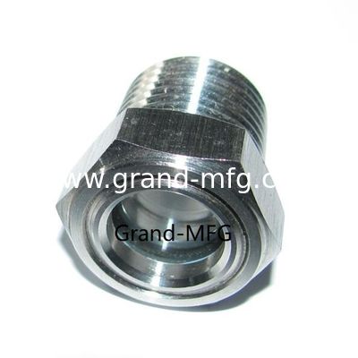 BSP G1 1/4 INCH SS304 Oil Sight Monitor de nivel de vidrio con ventana de visión grande y una tuerca de bloqueo SUS304 vidrio de vidrio medidor de aceite