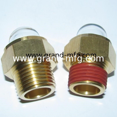 NPT macho hilos de tubería 1/2 &quot; 3/8&quot; bomba de vacío de nivel de aceite vista indicador de vidrio reducidor de vidrio de vidrio de vidrio compressor de aire