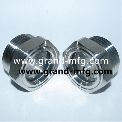 BSP hilo de tubería1 1/2 &quot;bomba de vacío SS316 vidrio indicador del nivel de aceite vidrio indicador del medidor de aceite reductor / compresor de aire gafas de visión