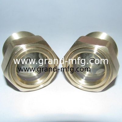 M16X1.5 Hex Top Liquid Dome Oil Nivel de visión de vidrio de vidrio de vidrio de aceite de latón