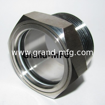 1500PSI de acero inoxidable vidrio de visión líquida de alto rendimiento 1&quot; NPT vidrio de aceite vidrio de vidrio medidores de flujo de fluido con bola roja