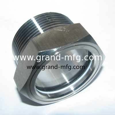 Alta presión 1500PSI VISION FLOW WINDOW 1" 2" 3" NPT vidrio de aceite vidrio de flujo de vidrio medidores de nivel de la ventana