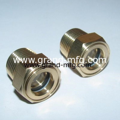 Hombres NPT hilos de tubería 3/8 pulgadas bomba de vacío de nivel de aceite vista indicador de vidrio reductor de aceite vista vidrio compressor de aire vista