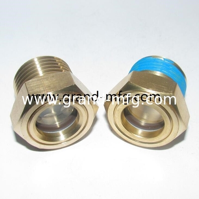 Hombres NPT hilos de tubería 3/8 pulgadas bomba de vacío de nivel de aceite vista indicador de vidrio reductor de aceite vista vidrio compressor de aire vista