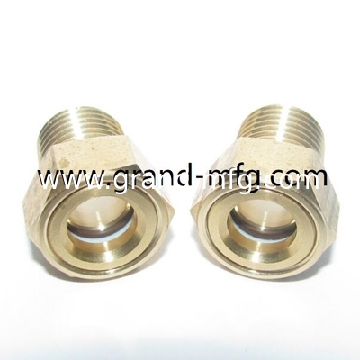 Hombres NPT hilos de tubería 3/8 pulgadas bomba de vacío de nivel de aceite vista indicador de vidrio reductor de aceite vista vidrio compressor de aire vista