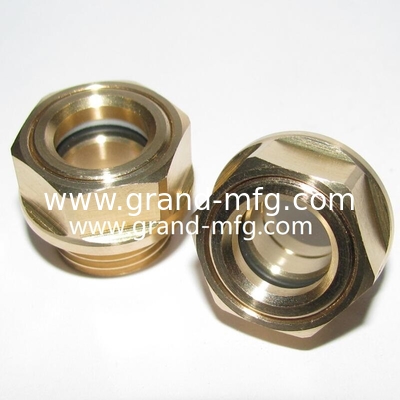 Hombres NPT hilos de tubería 3/8 pulgadas bomba de vacío de nivel de aceite vista indicador de vidrio reductor de aceite vista vidrio compressor de aire vista