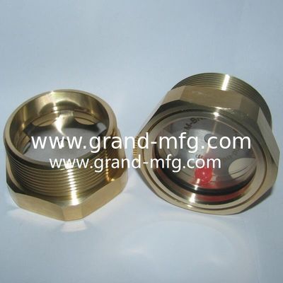 BSP 1 1/4&quot; de vidrio de vidrio de vidrio de vidrio de flujo de nivel de líquido medidor circular de nivel de aceite indicador de vidrio de vidrio para bombas personalizado