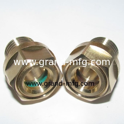 Hombres NPT hilos de tubería 3/8 pulgadas bomba de vacío de nivel de aceite vista indicador de vidrio reductor de aceite vista vidrio compressor de aire vista