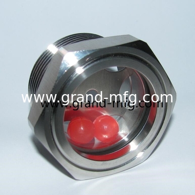 macho NPT 1&quot; acero inoxidable 304 ojo de toro vidrio de visualización de aceite con vidrio templado caja de cambios de alta presión vidrio de visualización de nivel de aceite proveedor y fabricante