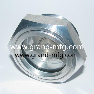 Vidrio de visualización del nivel de aceite de aluminio para cajas de engranajes y compresores de bombas Vidrio natural Vidrio templado o vidrio borosilicato 2 mm a 5 mm espesor 5-10 bar Rango de presión NPT NPTF UNC UNF hilo métrico BSP