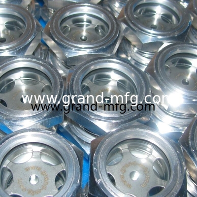 M42X1.5 Sistema de lubricación del soplador de aluminio Nivel de aceite Hex tornillo de entrada Visor de nivel de aceite vidrio indicadores de nivel de aceite