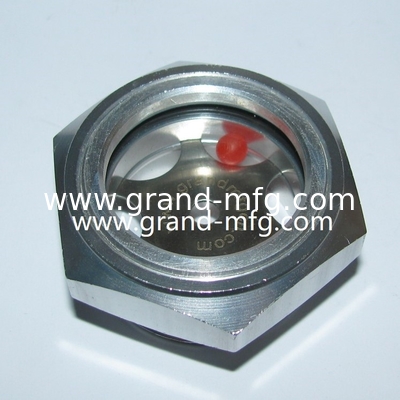BSP(G hilo), Metric hilo 11/4"11/2",2", Aluminio Visor de visualización de nivel de vidrio de nivel de aceite Vidrio de visualización para compresor de bomba y transmisión de energía Vidrio natural Vidrio templado Vidrio borosilicato Vidrio