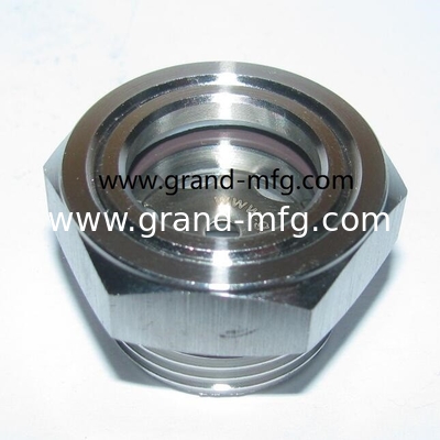 NPT hilo 1 1/2 pulgadas de acero inoxidable gafas de visión de aceite SS304 medidor de nivel de aceite líquido cajas de engranajes medidor de visión suministrado
