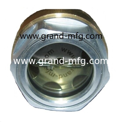 BSP(G hilo), Metric hilo 11/4"11/2",2", Aluminio Visor de visualización de nivel de vidrio de nivel de aceite Vidrio de visualización para compresor de bomba y transmisión de energía Vidrio natural Vidrio templado Vidrio borosilicato Vidrio
