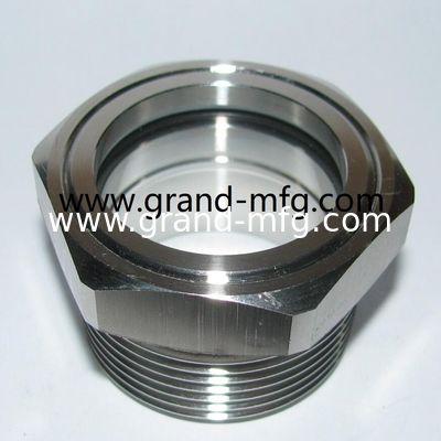 NPT,BSP,G hilo,Metric hilo1/2&quot;,3/4&quot;, 1&quot;, 2&quot;acero inoxidable 304 indicador de nivel de aceite anteojos de visión de acero inoxidable vidrio de visión líquido de acero inoxidable con vidrio borosilicato