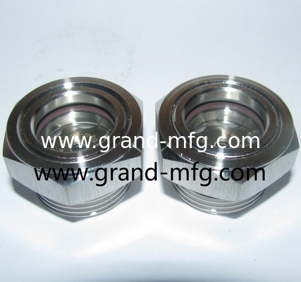 G1 1/4 de acero inoxidable SS316 SS304 evaporador de observación vidrio de nivel de aceite sistema de refrigeración vidrio de vista de aceite