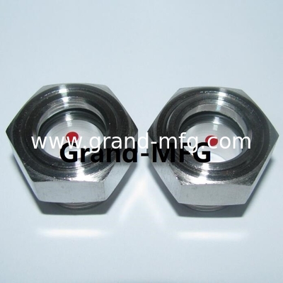 Filamento BSP G1 de acero inoxidable SS316 gafas de visualización de nivel de aceite líquido de la bomba de servicio OEM, gafas de visualización de aceite de vidrio