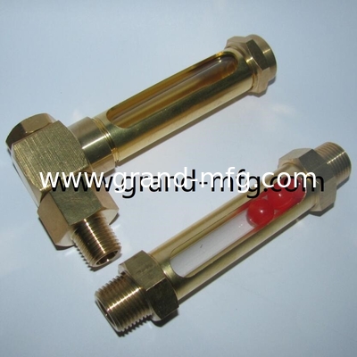 Vidrio de visualización de latón hex, aceite de reducción de velocidad Medidores de nivel en NPT masculino, BSP, hilo G1/8&quot;,1/4&quot;,3/8&quot;,1/2&quot;3/4&quot;,1&quot; con tubo de vidrio de cuarzo