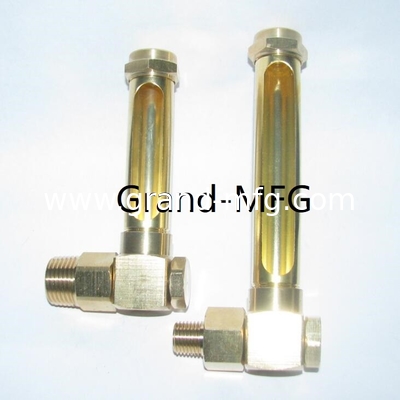 Nivel métrico del hilo M12X1 M16X1.5 M18X1.5 medidor de nivel de aceite de latón para contenedores de aceite hidráulico de hilo masculino indicador de nivel de líquido caja de cambios vidrio de visualización de aceite