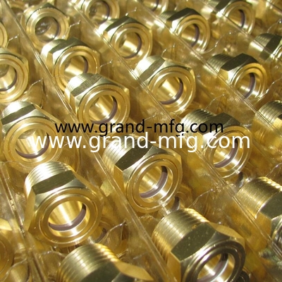 NPT 1/4 pulgadas 1/2 pulgadas tanque de aceite hidráulico de latón vidrio de nivel de aceite con reflector sin acabado China GM-BN12 GM-BN38