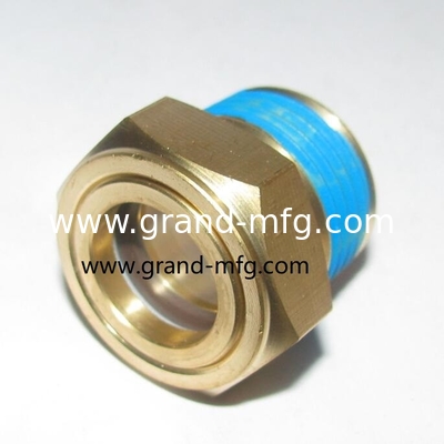 NPT 1/4 pulgadas 1/2 pulgadas tanque de aceite hidráulico de latón vidrio de nivel de aceite con reflector sin acabado China GM-BN12 GM-BN38