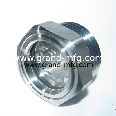 MNPT hilo 1/4 INCH de acero inoxidable toros anteojos de visión para la industria con borosilicato vidrio de aceite de nivel de vista tapón