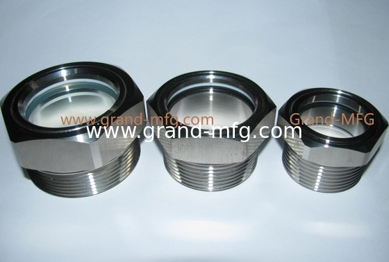NPT 2&quot; gafas de visión de aceite de acero inoxidable de alta presión SS304 80 bar Servicio OEM y ODM SUS316 Acero inoxidable Vidrio de visión líquido con vidrio borosilicato y junta de aramida