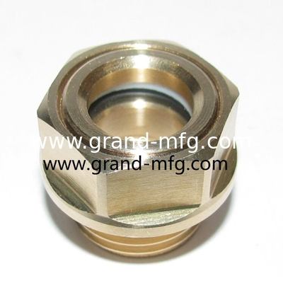 8MPa bsp hilo G masculino 3/8 &quot; 3/4 &quot; vidrio de visualización de nivel de aceite de latón con reflector sin acabado, China