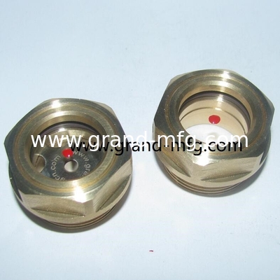 8MPa bsp hilo G masculino 3/8 &quot; 3/4 &quot; vidrio de visualización de nivel de aceite de latón con reflector sin acabado, China